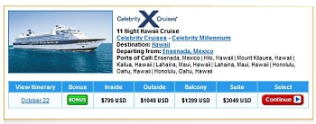Celebrity Hawaii Cruise