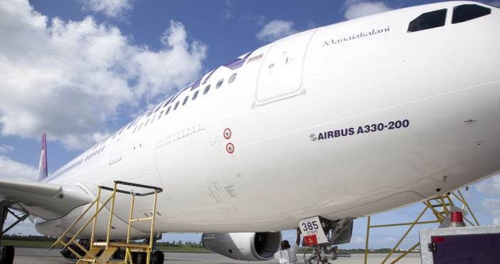 Hawaiian Airlines flight diversion caused by lightning strike.