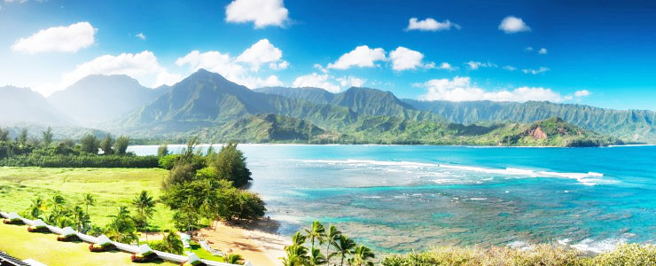 paddleboarding in Hanalei Bay, Hawaii