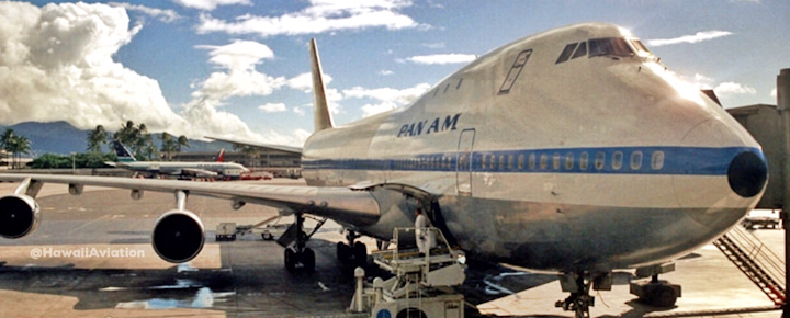 Pan Am 747 en el aeropuerto de Honolulu