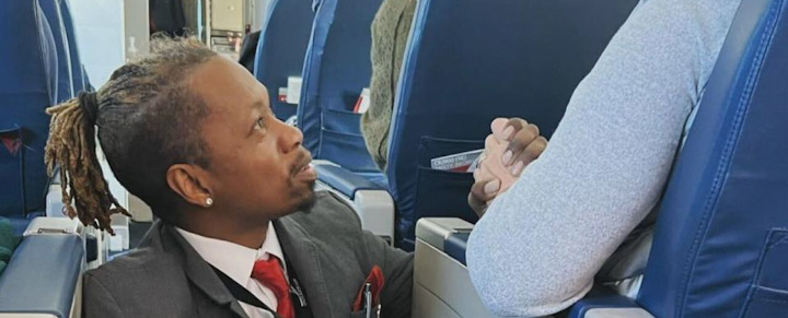 In-flight turbulence goes viral.