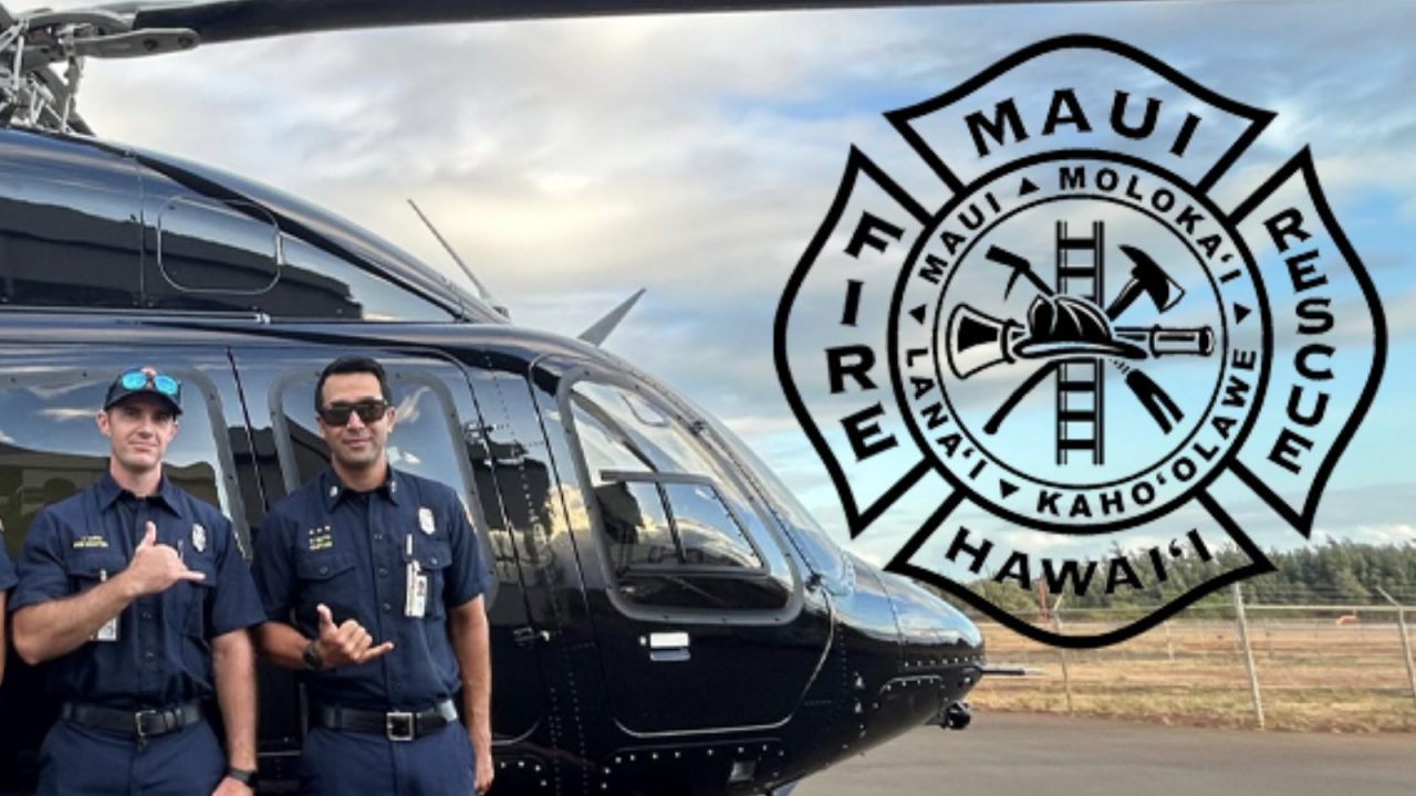 Bezos helicopter on loan to Maui FD.