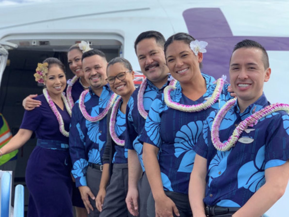 Hawaiian Airlines flight attendants