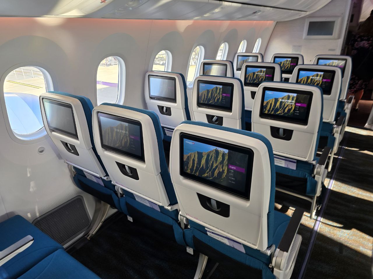 Hawaiian Airilnes Dreamliner interior