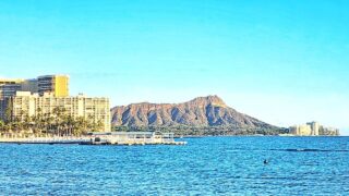 Iconic Diamond Head at Waikiki.