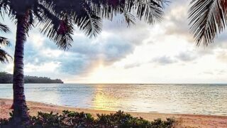 Kauai sunset on Anini Beach.