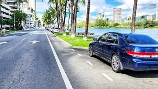 Parking on the Ala Wai Canal in Honolulu.