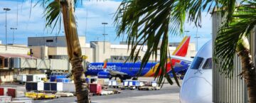 Southwest Airlines and Palm Trees at HNL