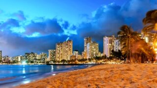 Honolulu at night.