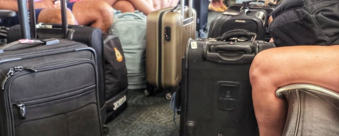 Southwest Airlines Hawaii flight carry-ons.