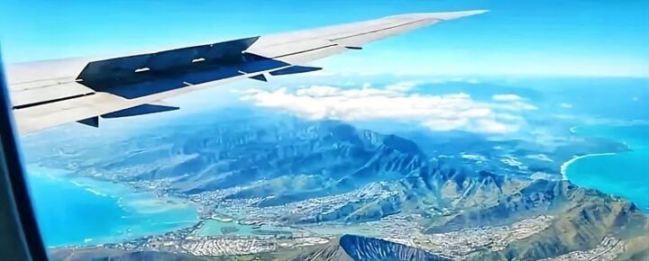 Flight over Hawaii