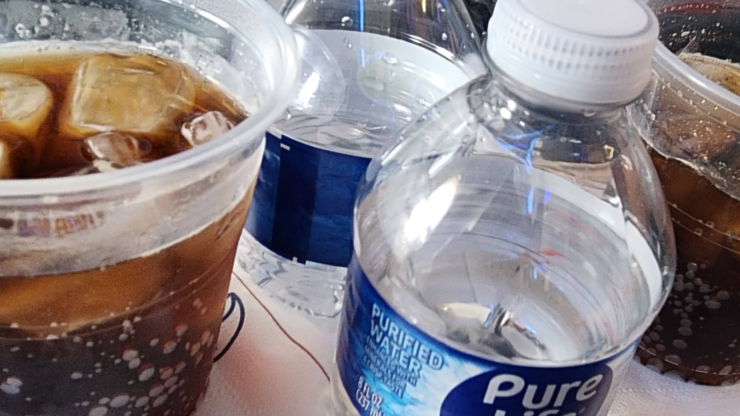 In flight beverages on flights to Hawaii