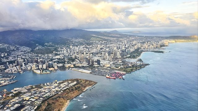 Flying Over Honolulu