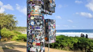 Stickers at Shipwreck Beach