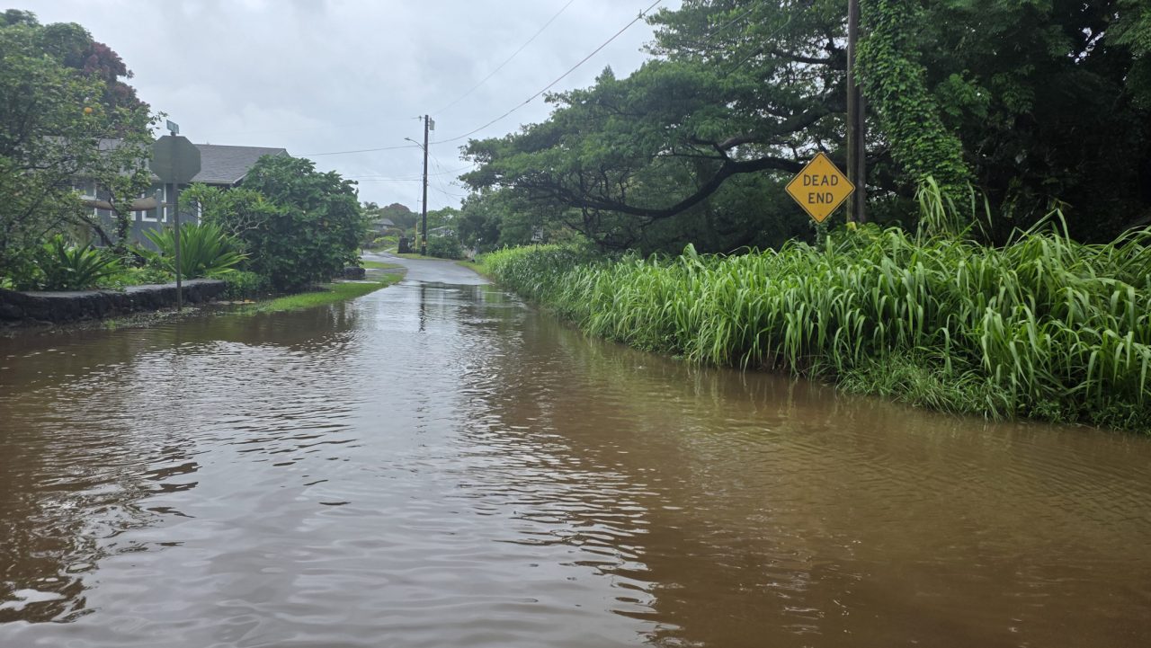 Hurricane flooding on Kauai